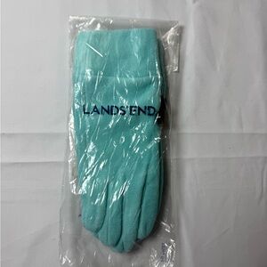 Lands' End Duck Egg Blue Fleece Gloves